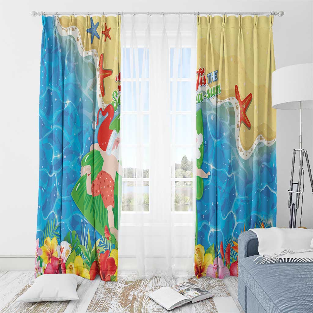 Christmas In Hawaii Window Curtain Tis The Sea Sun LT05 - Polynesian Pride