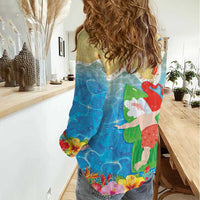 Christmas In Hawaii Women Casual Shirt Tis The Sea Sun LT05 - Polynesian Pride