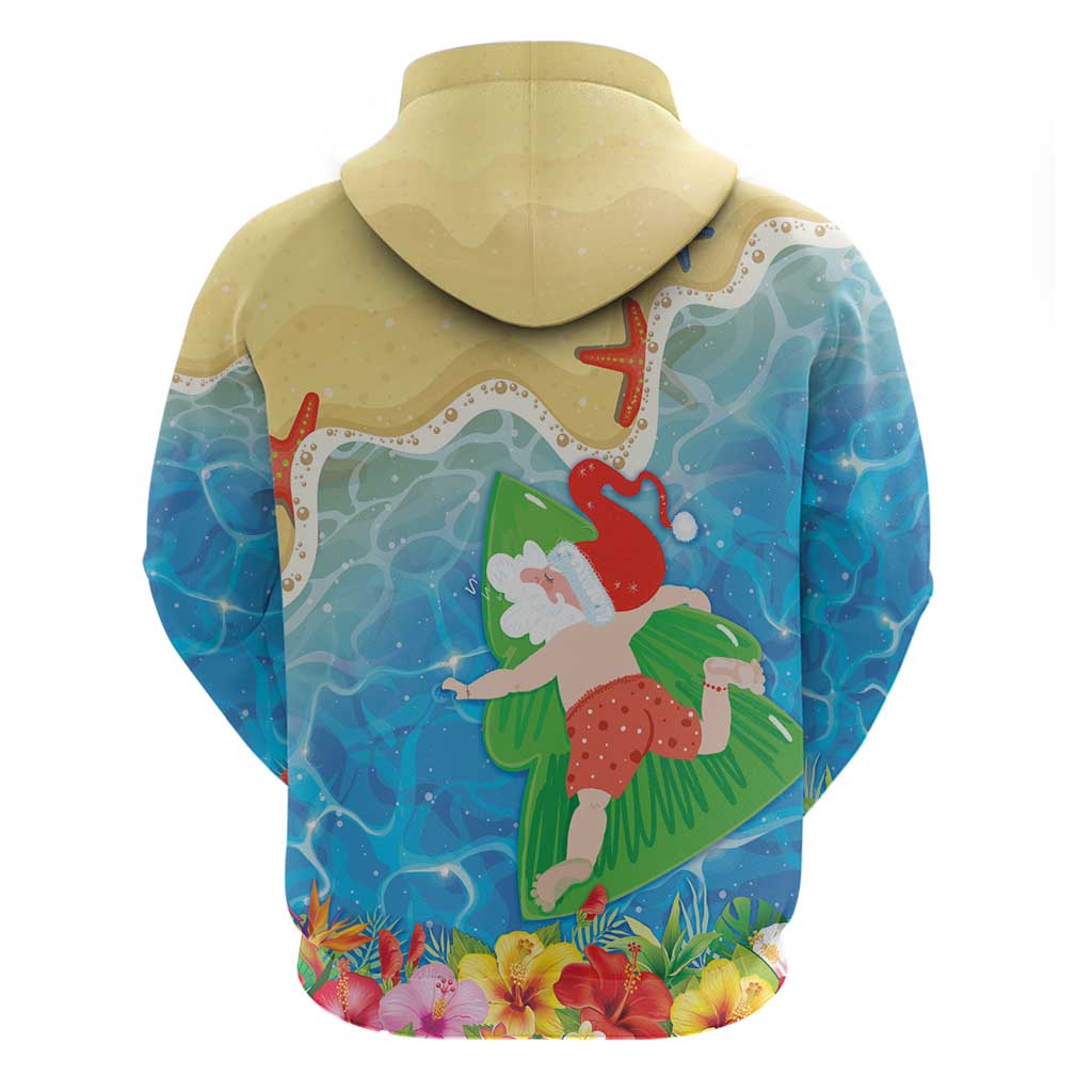 Christmas In Hawaii Zip Hoodie Tis The Sea Sun LT05 - Polynesian Pride