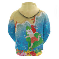 Christmas In Hawaii Zip Hoodie Tis The Sea Sun LT05 - Polynesian Pride