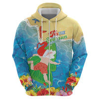 Christmas In Hawaii Zip Hoodie Tis The Sea Sun LT05 - Polynesian Pride