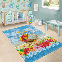 Hawaii Funny Thanksgiving Area Rug Thankful From The Beach LT05 - Polynesian Pride