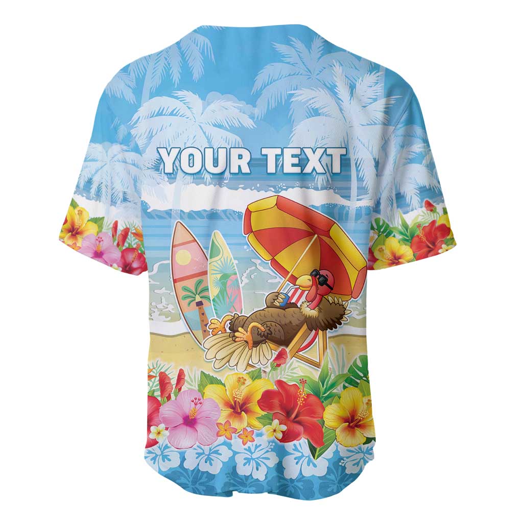 Personalised Hawaii Funny Thanksgiving Baseball Jersey Thankful From The Beach LT05 - Polynesian Pride
