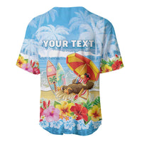 Personalised Hawaii Funny Thanksgiving Baseball Jersey Thankful From The Beach LT05 - Polynesian Pride