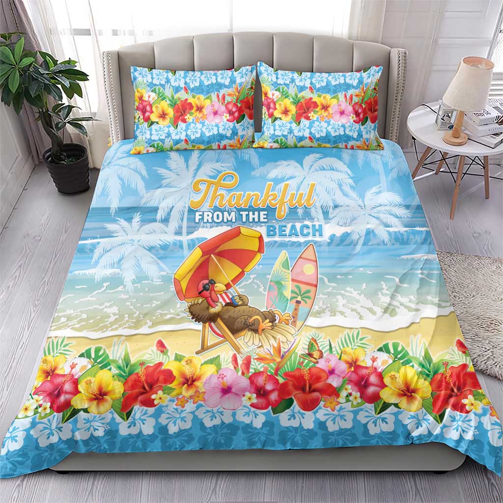 Hawaii Funny Thanksgiving Bedding Set Thankful From The Beach LT05 - Polynesian Pride