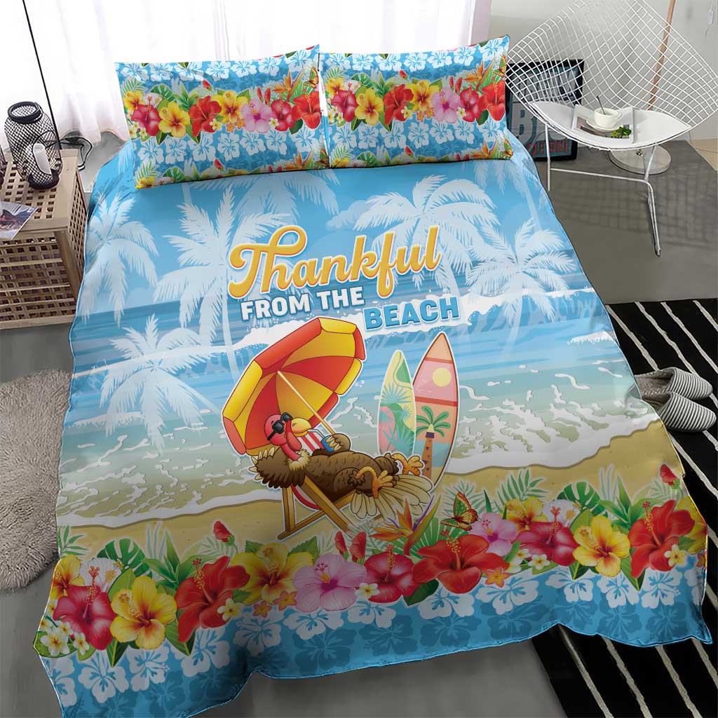 Hawaii Funny Thanksgiving Bedding Set Thankful From The Beach LT05 - Polynesian Pride