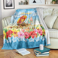 Hawaii Funny Thanksgiving Blanket Thankful From The Beach LT05 Blue - Polynesian Pride