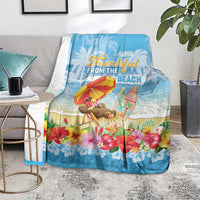 Hawaii Funny Thanksgiving Blanket Thankful From The Beach LT05 - Polynesian Pride