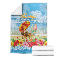Hawaii Funny Thanksgiving Blanket Thankful From The Beach LT05 - Polynesian Pride