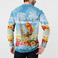 Personalised Hawaii Funny Thanksgiving Button Sweatshirt Thankful From The Beach LT05 - Polynesian Pride
