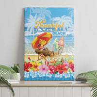 Hawaii Funny Thanksgiving Canvas Wall Art Thankful From The Beach LT05 - Polynesian Pride