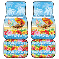 Hawaii Funny Thanksgiving Car Mats Thankful From The Beach LT05 - Polynesian Pride