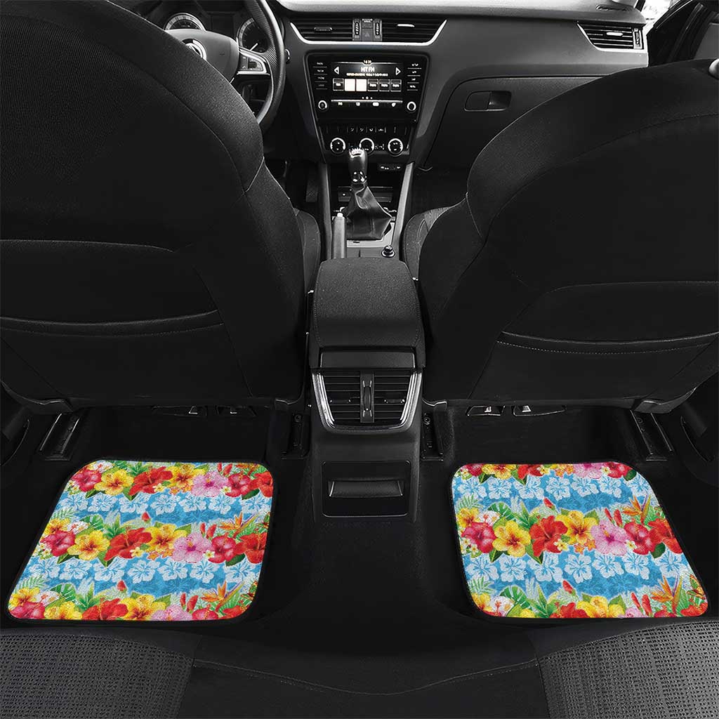 Hawaii Funny Thanksgiving Car Mats Thankful From The Beach LT05 Set 2pcs - Back Blue - Polynesian Pride