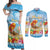 Personalised Hawaii Funny Thanksgiving Couples Matching Off Shoulder Maxi Dress and Long Sleeve Button Shirt Thankful From The Beach