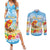 Personalised Hawaii Funny Thanksgiving Couples Matching Summer Maxi Dress and Long Sleeve Button Shirt Thankful From The Beach