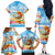 Personalised Hawaii Funny Thanksgiving Family Matching Off The Shoulder Long Sleeve Dress and Hawaiian Shirt Thankful From The Beach