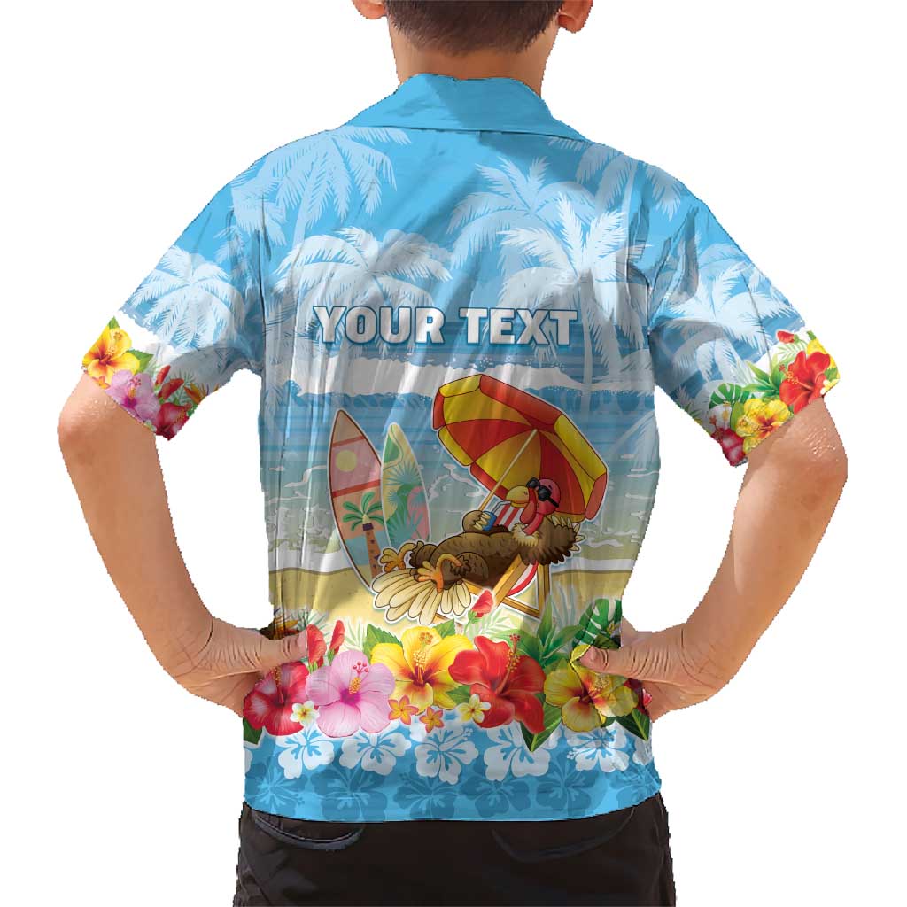 Personalised Hawaii Funny Thanksgiving Kid Hawaiian Shirt Thankful From The Beach LT05 - Polynesian Pride