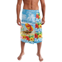 Personalised Hawaii Funny Thanksgiving Lavalava Thankful From The Beach LT05 Blue - Polynesian Pride