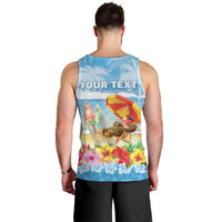 Personalised Hawaii Funny Thanksgiving Men Tank Top Thankful From The Beach LT05 - Polynesian Pride