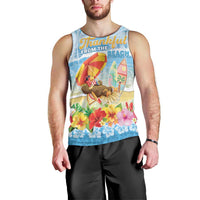 Personalised Hawaii Funny Thanksgiving Men Tank Top Thankful From The Beach LT05 - Polynesian Pride