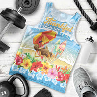 Personalised Hawaii Funny Thanksgiving Men Tank Top Thankful From The Beach LT05 - Polynesian Pride