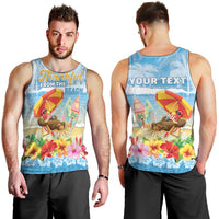 Personalised Hawaii Funny Thanksgiving Men Tank Top Thankful From The Beach LT05 - Polynesian Pride