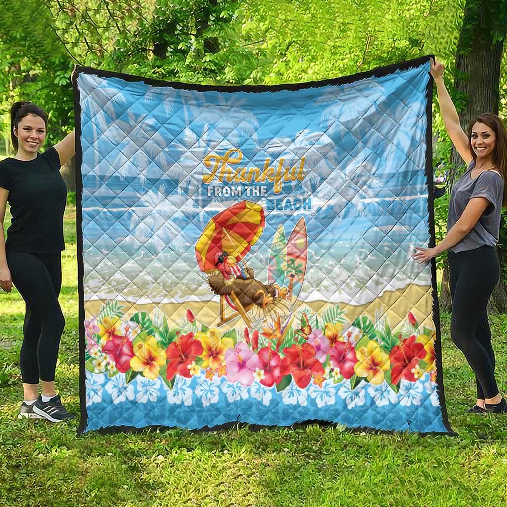 Hawaii Funny Thanksgiving Quilt Thankful From The Beach LT05 - Polynesian Pride
