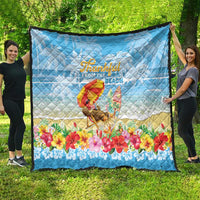 Hawaii Funny Thanksgiving Quilt Thankful From The Beach LT05 - Polynesian Pride