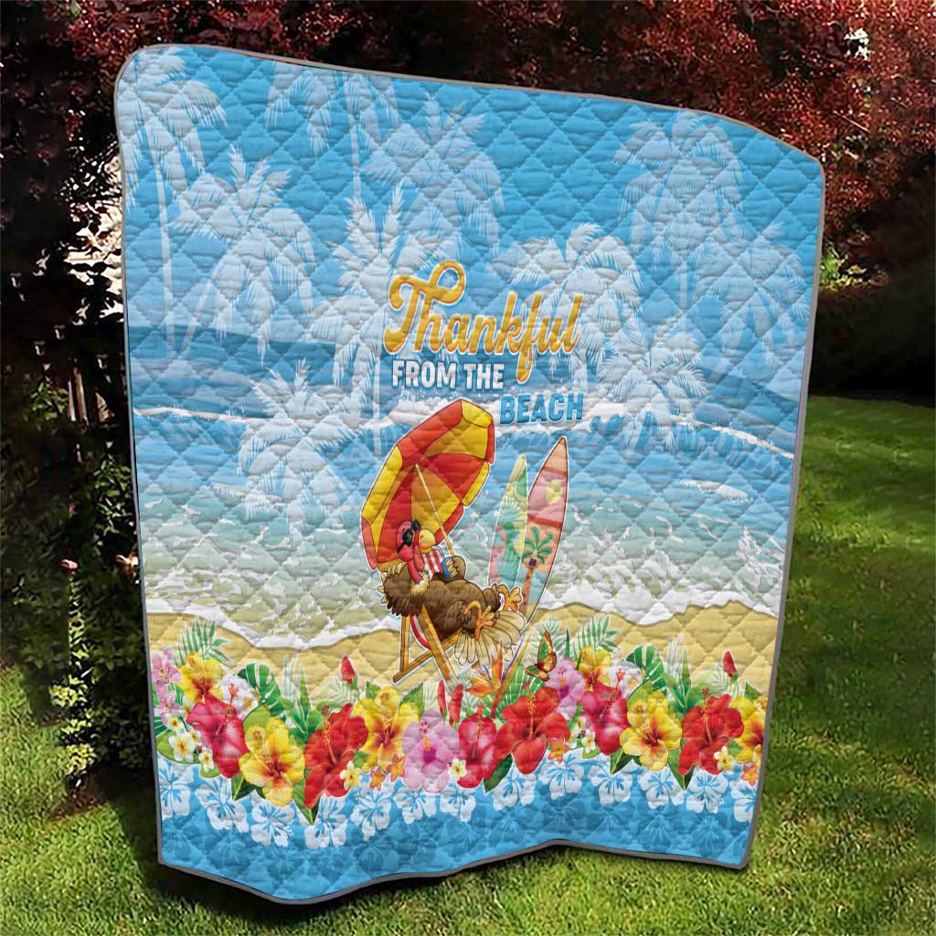 Hawaii Funny Thanksgiving Quilt Thankful From The Beach LT05 - Polynesian Pride