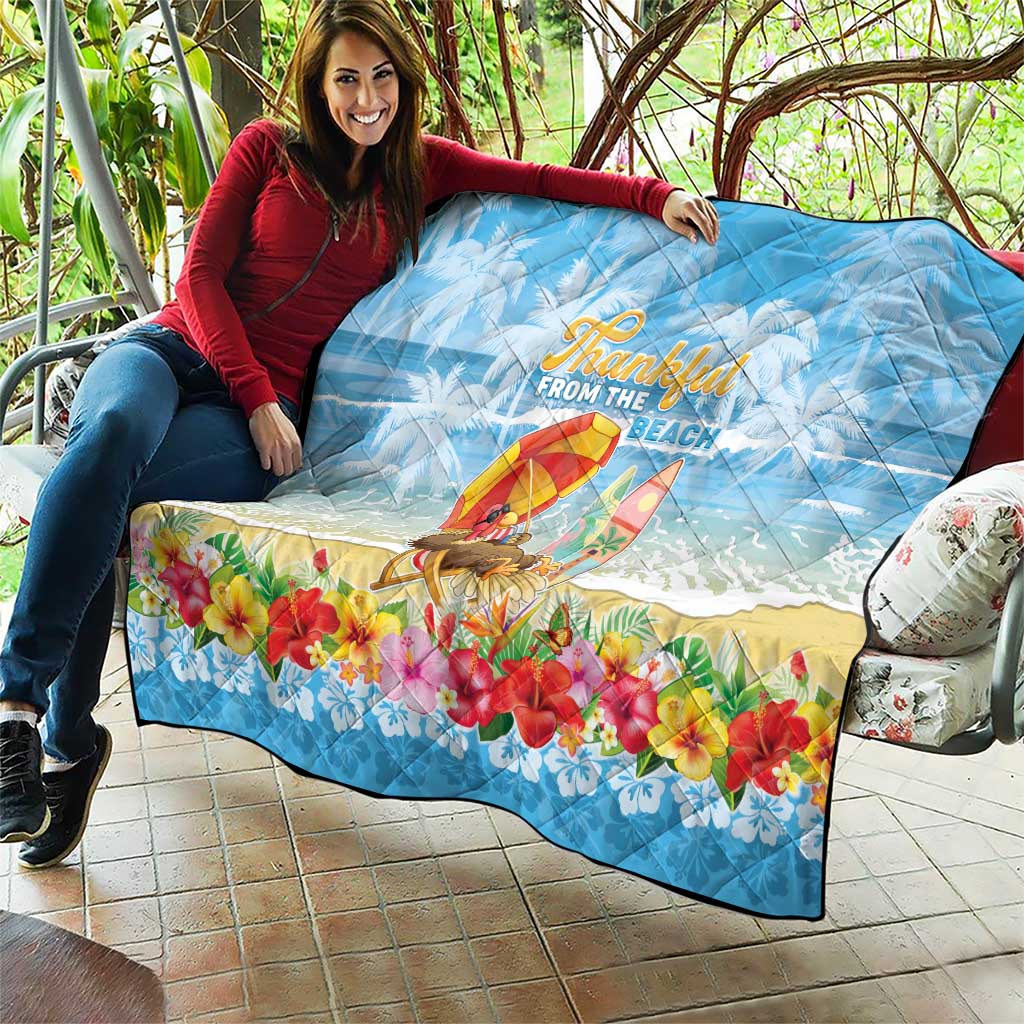 Hawaii Funny Thanksgiving Quilt Thankful From The Beach LT05 - Polynesian Pride