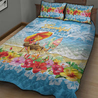 Hawaii Funny Thanksgiving Quilt Bed Set Thankful From The Beach LT05 - Polynesian Pride