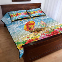 Hawaii Funny Thanksgiving Quilt Bed Set Thankful From The Beach LT05 - Polynesian Pride