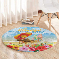 Hawaii Funny Thanksgiving Round Carpet Thankful From The Beach LT05 - Polynesian Pride
