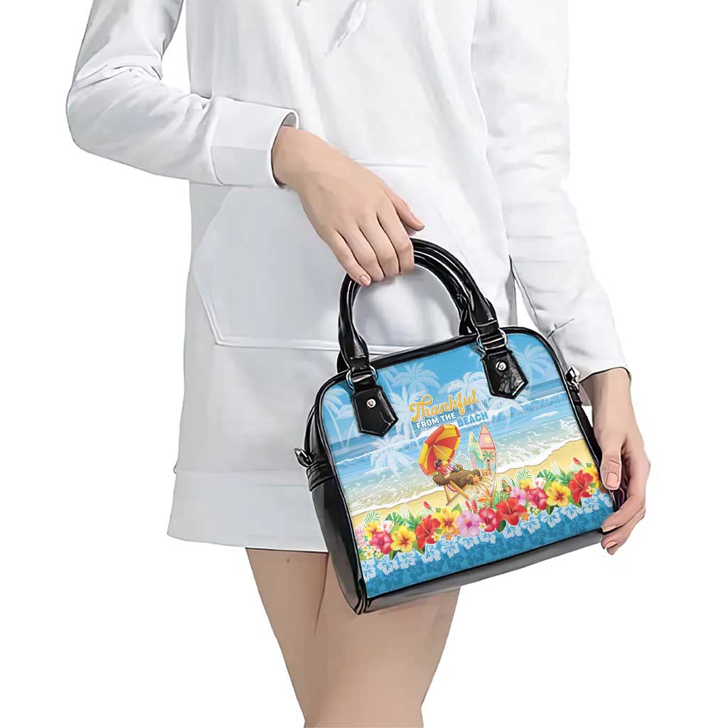 Hawaii Funny Thanksgiving Shoulder Handbag Thankful From The Beach LT05 - Polynesian Pride