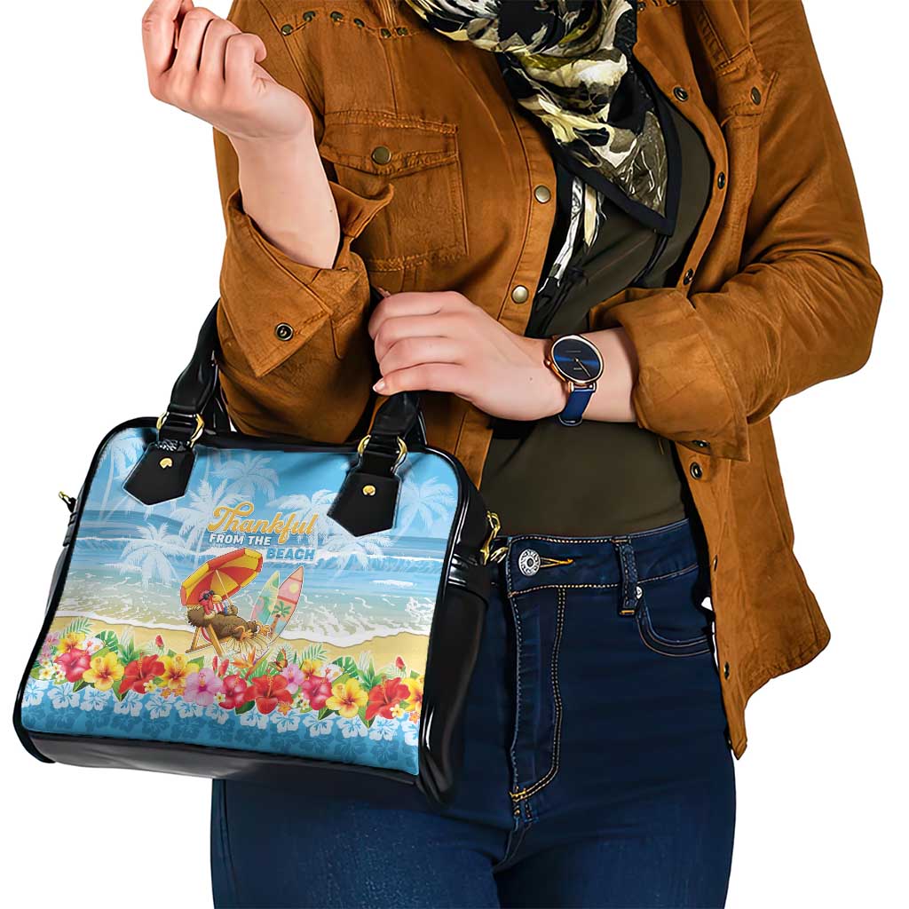 Hawaii Funny Thanksgiving Shoulder Handbag Thankful From The Beach LT05 - Polynesian Pride
