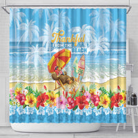 Hawaii Funny Thanksgiving Shower Curtain Thankful From The Beach LT05 - Polynesian Pride