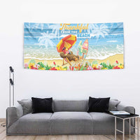 Hawaii Funny Thanksgiving Tapestry Thankful From The Beach LT05 - Polynesian Pride