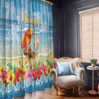 Hawaii Funny Thanksgiving Window Curtain Thankful From The Beach LT05 - Polynesian Pride