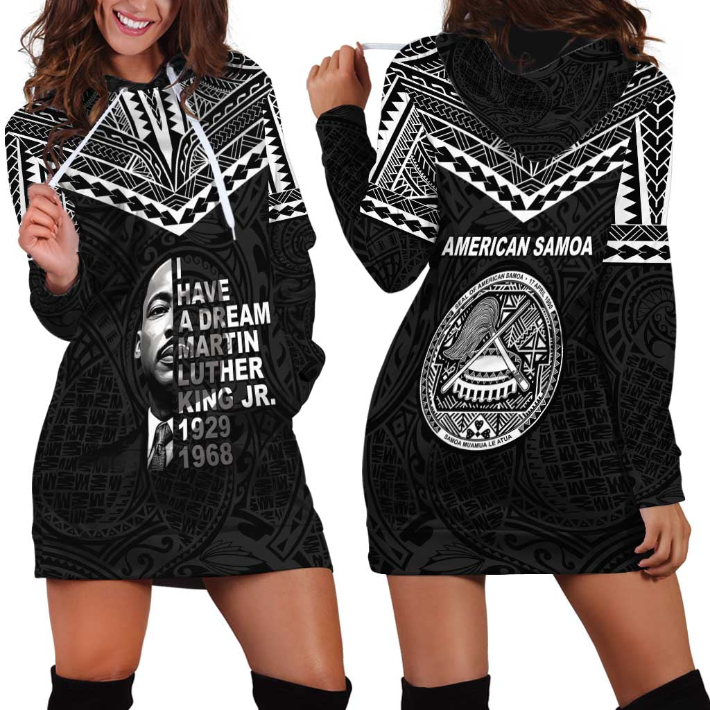 American Samoa MLK Day Hoodie Dress Polynesian Style LT05 - Polynesian Pride