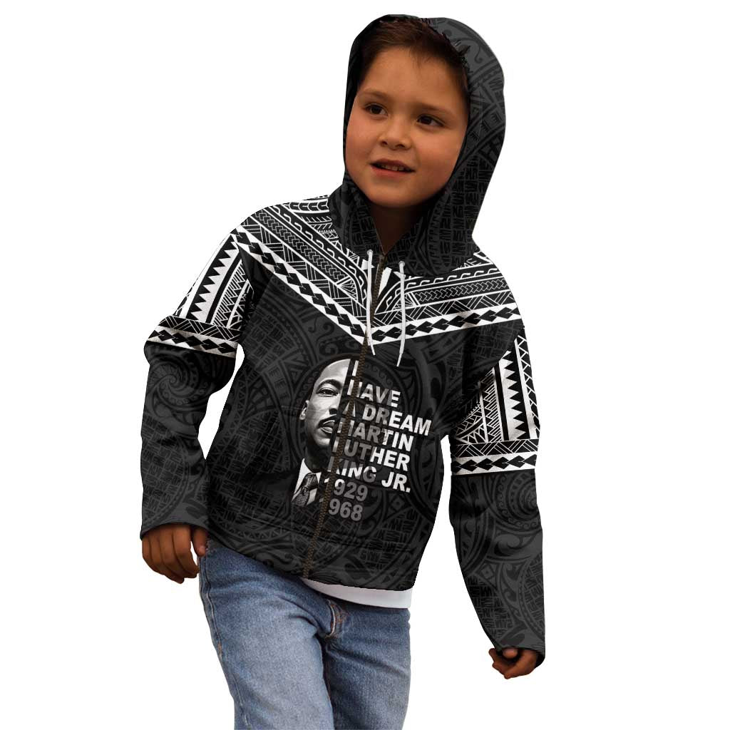 American Samoa MLK Day Kid Hoodie Polynesian Style LT05 - Polynesian Pride