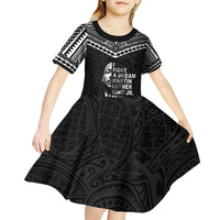 American Samoa MLK Day Kid Short Sleeve Dress Polynesian Style LT05 - Polynesian Pride