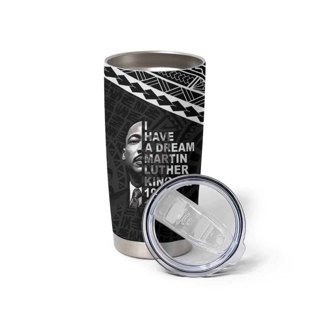 American Samoa MLK Day Tumbler Cup Polynesian Style LT05 - Polynesian Pride