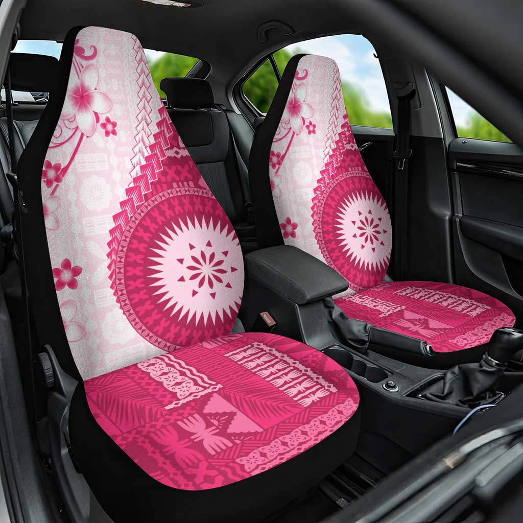 Bula Fiji Car Seat Cover Pink Plumeria Masi Tapa Pattern LT05 One Size Pink - Polynesian Pride