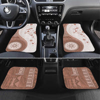 Bula Fiji Car Mats Brown Plumeria Masi Tapa Pattern LT05 Set 4pcs Brown - Polynesian Pride