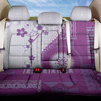 Bula Fiji Back Car Seat Cover Violet Plumeria Masi Tapa Pattern LT05 One Size Violet - Polynesian Pride