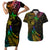 Personalised New Zealand Wellington Pride Couples Matching Short Sleeve Bodycon Dress and Hawaiian Shirt Rainbow Silver Fern Paua Shell LT05 Black - Polynesian Pride