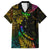 Personalised New Zealand Wellington Pride Family Matching Summer Maxi Dress and Hawaiian Shirt Rainbow Silver Fern Paua Shell LT05 Dad's Shirt - Short Sleeve Black - Polynesian Pride