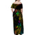 Personalised New Zealand Wellington Pride Off Shoulder Maxi Dress Rainbow Silver Fern Paua Shell LT05 - Polynesian Pride