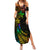 Personalised New Zealand Wellington Pride Summer Maxi Dress Rainbow Silver Fern Paua Shell LT05 Women Black - Polynesian Pride