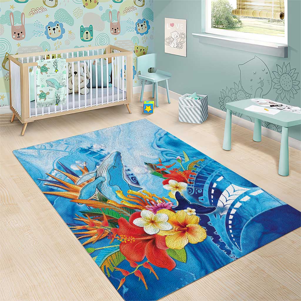Polynesia Humpback Whale Area Rug Ocean Style LT05 - Polynesian Pride
